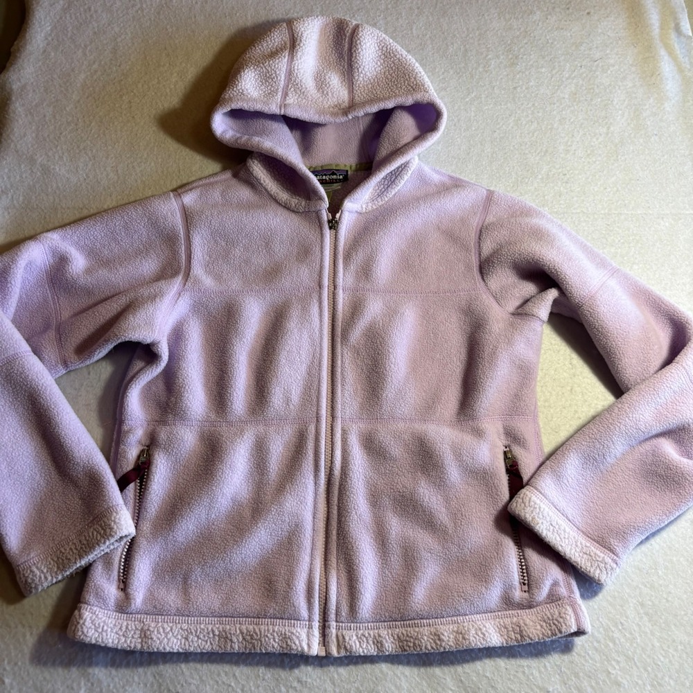 Patagonia Synchilla Arctic Fleece Full Zip Hoodie Lavender Purple Womens S Small